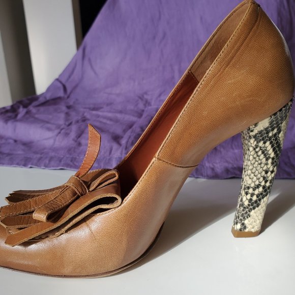 Dries Van Noten Kiltie Python Heels - Rare! - Picture 7 of 15